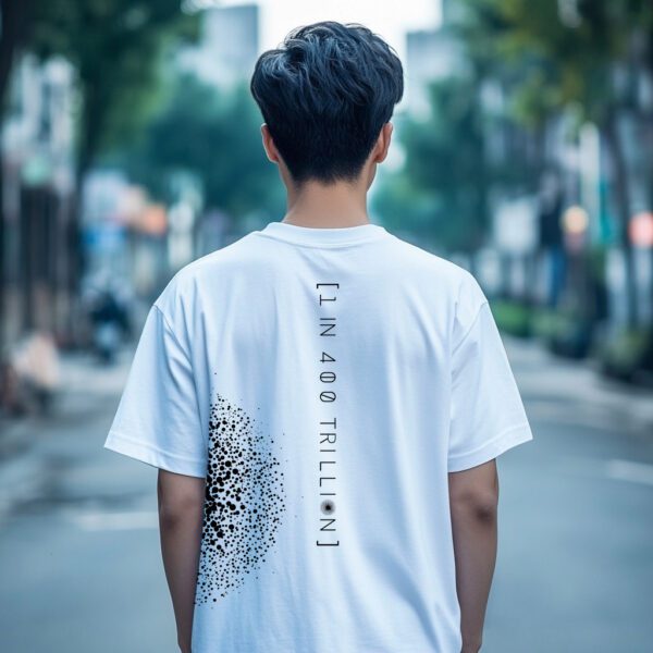 White Mens Big Cluster Tshirt - Image 2