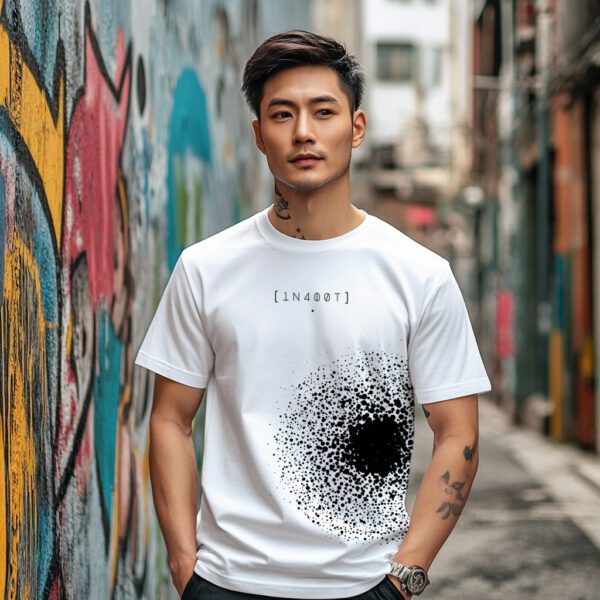 White Mens Big Cluster Tshirt